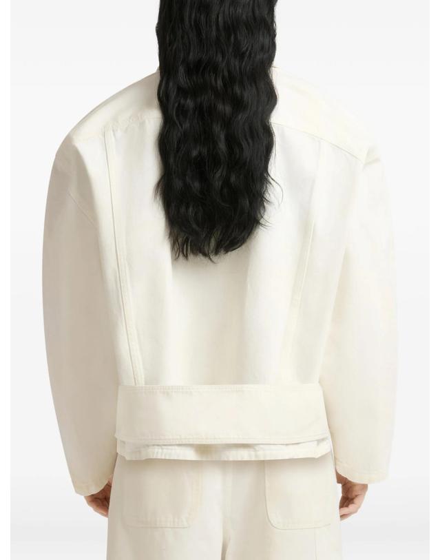 마르니 [해외직구] 마르니 white denim jacket with martingale 12296551399688 TP725717098 착용컷