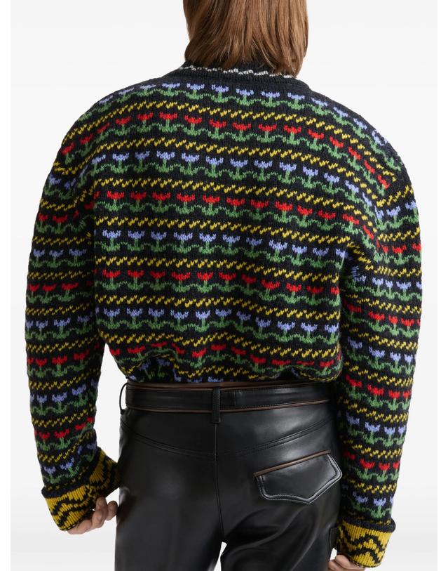 마르니 [해외직구] 마르니 black shetland wool sweater with fairisle motif 12296551104776 TP725728919 착용컷