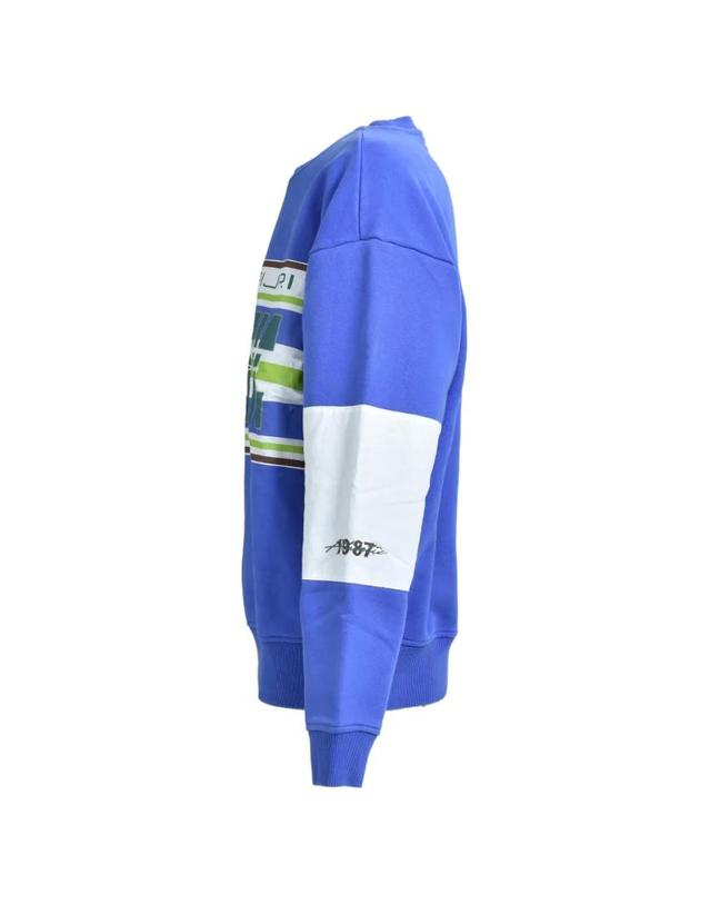 마틴로즈 [해외직구] 26 FW 마틴로즈 로고 프린트 패널 스웨트셔츠 NP0A4I4ZBE1SBLU TP457576864 착용컷