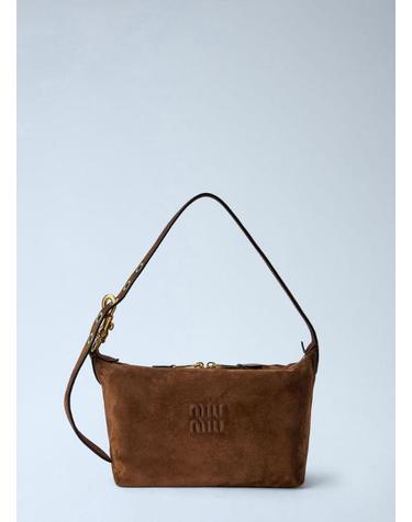 [해외직구] 26 FW 미우미우 남성 Spirit Suede Bag miu0366055brn