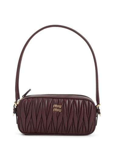 [해외직구] Miu Miu 로고 레터링 지퍼 숄더백 5NE024AFPP F0007BORDEAUX TP979992508