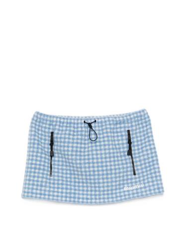 [해외직구] 26FW 미우미우 Gingham 플리스 미니 스커트 MG25186375F0UB3 TP580120181
