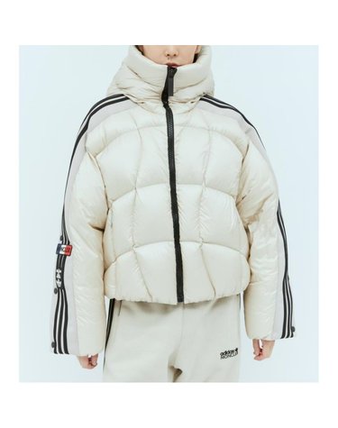[해외직구] 26 FW 몽클레어 아디다스 Funise 후드 크롭 패딩 자켓 크림 1A000 14 M2287 265