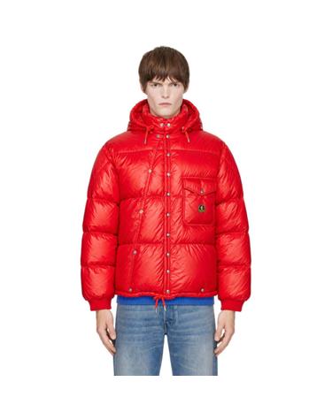 [해외직구] 26 FW 몽클레어 레드 카라코람 후드 쇼트 다운 재킷 271111M178003