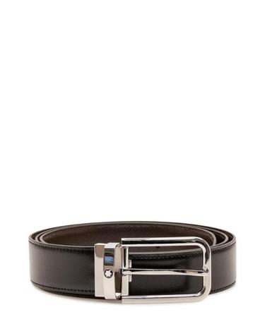 [해외직구] 몽블랑 마이스터스튁 직사각형 버클 벨트 223407 BLACKBROWN TP979869326