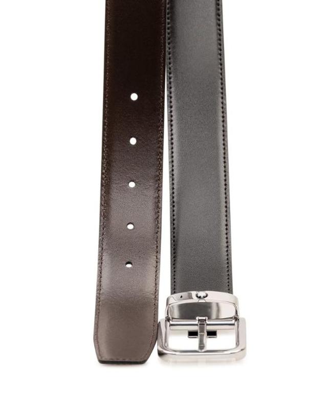 몽블랑 [해외직구] 몽블랑 마이스터스튁 직사각형 버클 벨트 223407 BLACKBROWN TP979869326 착용컷