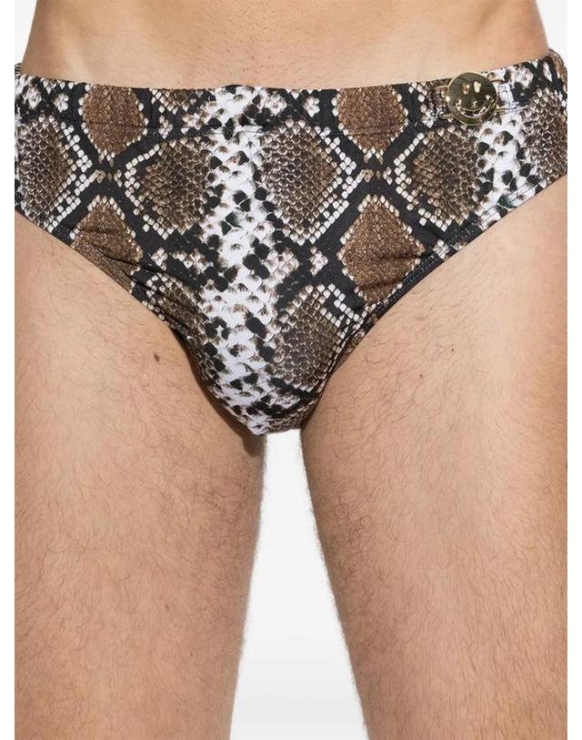 모스키노 [해외직구] 26 FW 모스키노 x Smiley snakeskin print swimming trunks A42159414 TP459101051 착용컷