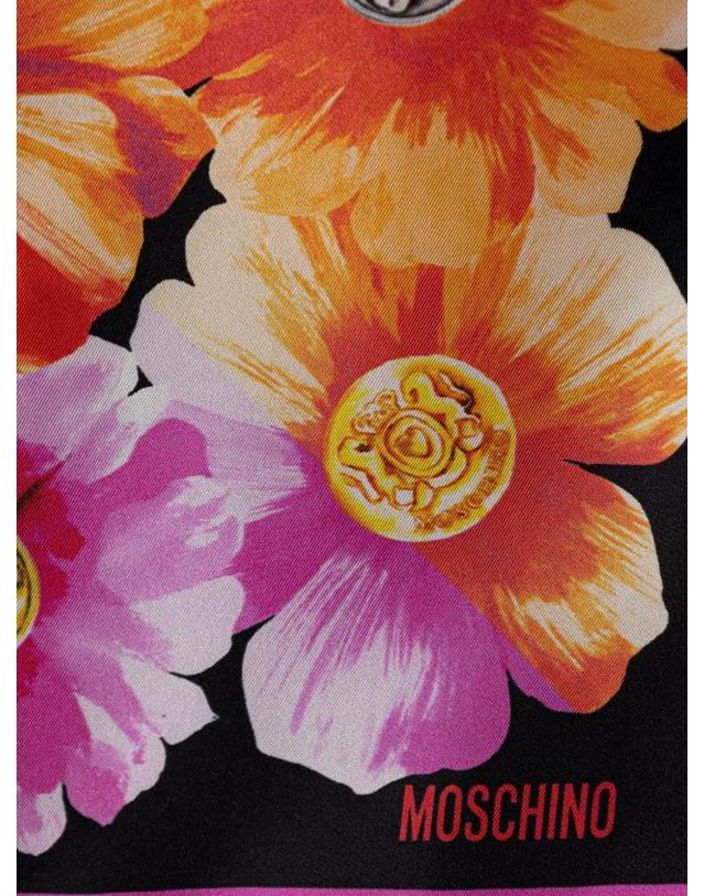 모스키노 [해외직구] 26 FW 모스키노 플로럴 프린트 버튼 모티프 스카프 M34173627 TP458240830 착용컷