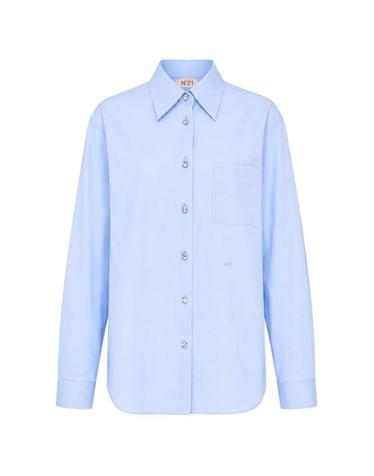 엔21 [해외직구] 26 FW N21 크리스털 버튼 포플린 셔츠 PF26G02100116322 TP457746251