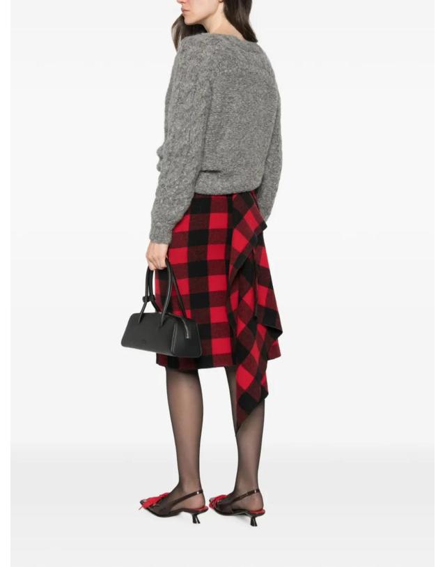 엔21 [해외직구] 26 FW N21 체크 러플 스커트 26IN2M0C0523126QC91 TP456782748 착용컷