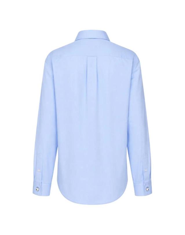 엔21 [해외직구] 26 FW N21 크리스털 버튼 포플린 셔츠 PF26G02100116322 TP457746251 착용컷