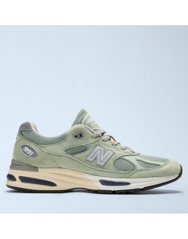 [해외직구] 26 FW Made in UK 991v2 스웨이드 판넬 로우 스니커즈 그린 U991BB2