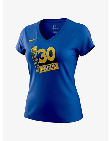 [해외직구] 26 FW 나이키 X NBA 골든 스테이트 워리어스 스테판 커리 V넥 티셔츠 AQ5978 TP458770496
