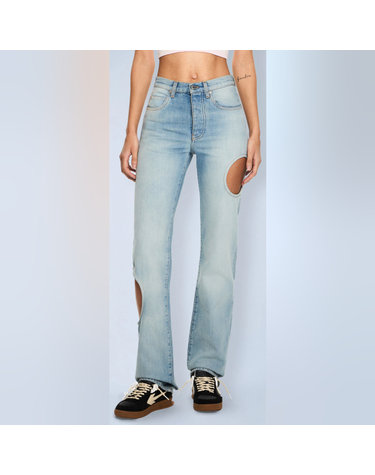 [해외직구] 26 FW 오프화이트 New Meteor 컷아웃 데님 진 2YA06ES26DEN001W415