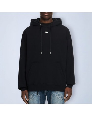 [해외직구] 26 FW 오프화이트 3D Spray Arrow 후드 스웨트셔츠 블랙 44MBB085S26F00G001