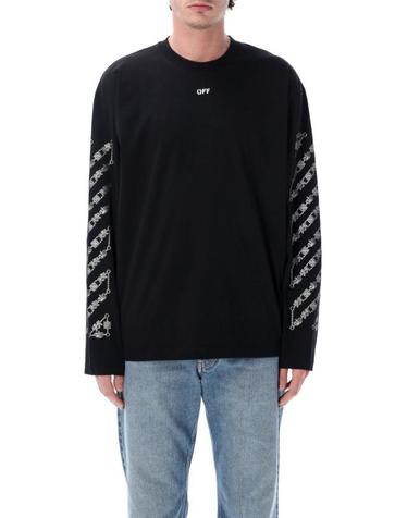[해외직구] 26SS Off 화이트 Off 화이트 체인 Araldic Arrow 롱 슬리브 t 셔츠 26POMAB09CS26JER0010001 TP580055718