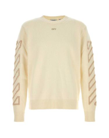 [해외직구] 26FW Off 화이트 크림 울 블렌드 스웨터 44MHE087F26K001110CREAM TP582156142