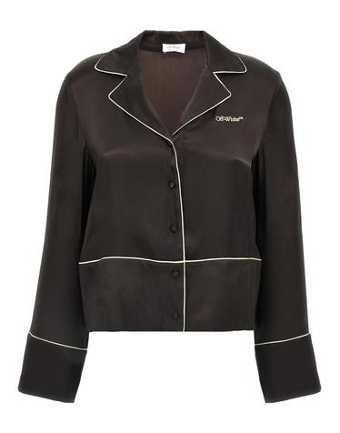 [해외직구] 25SS Off 화이트 파자마 셔츠 OWGE028S25FAB0016G146G14 TP572979322