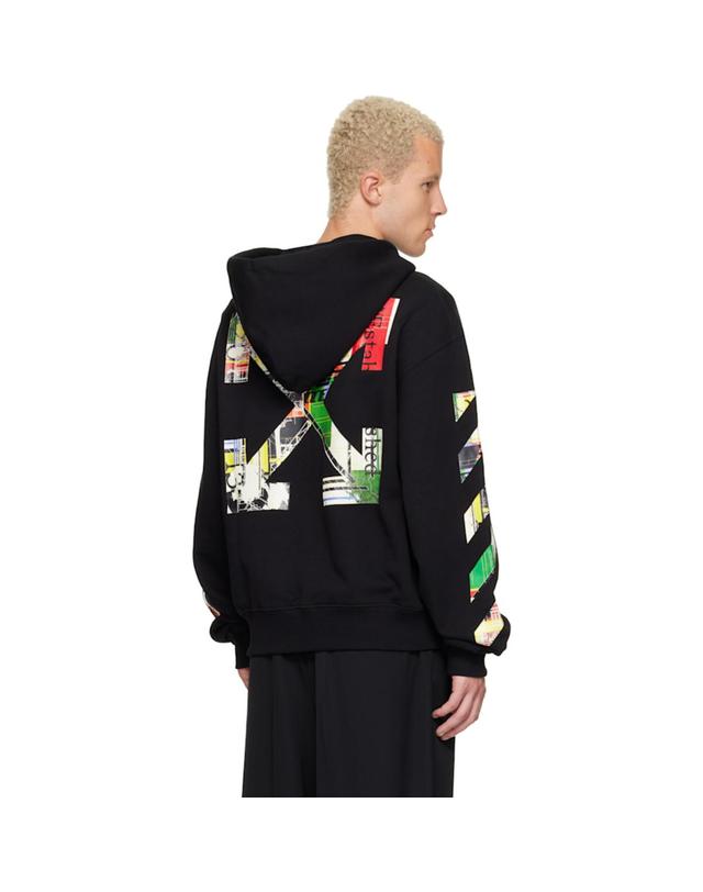 오프화이트 [해외직구] 26 FW 오프화이트 블랙 인더스트리얼 애로우 레귤러 집업 후드티 262607M202021 착용컷