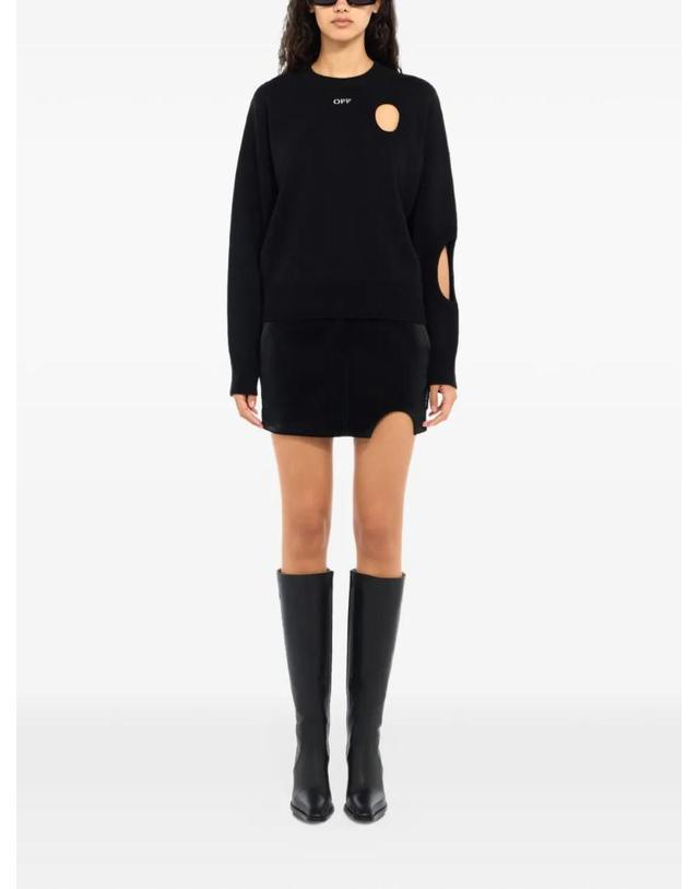 오프화이트 [해외직구] 26 FW 오프화이트 Meteor cropped knit sweater 2FE00527TW003 TP459401044 착용컷