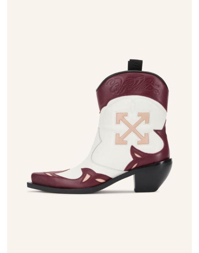 오프화이트 [해외직구] Off 화이트 SANTIAGO 카우보이 부츠 100322641818000 TP582125006 착용컷