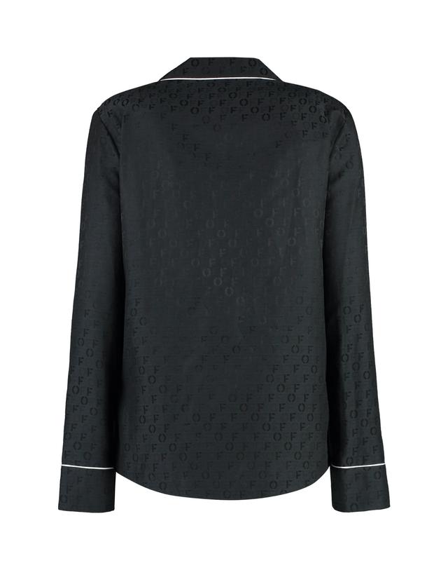 오프화이트 [해외직구] 24FW Off 화이트 off 자카드 파자마 셔츠 OWGE016F23FAB0021010 TP577680251 착용컷