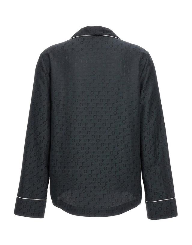 오프화이트 [해외직구] 24FW Off 화이트 off 자카드 파자마 셔츠 OWGE016F23FAB0021010 TP577680251 착용컷