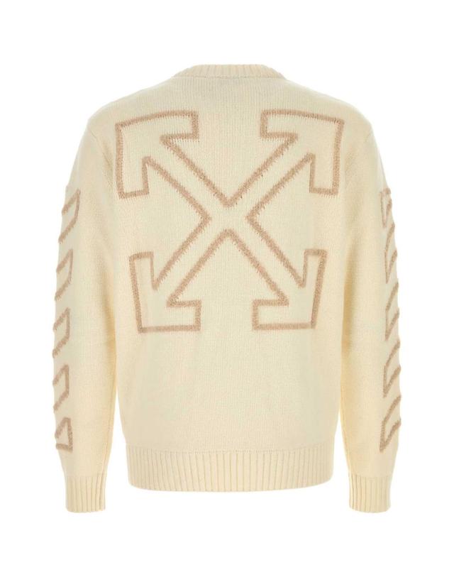 오프화이트 [해외직구] 26FW Off 화이트 크림 울 블렌드 스웨터 44MHE087F26K001110CREAM TP582156142 착용컷