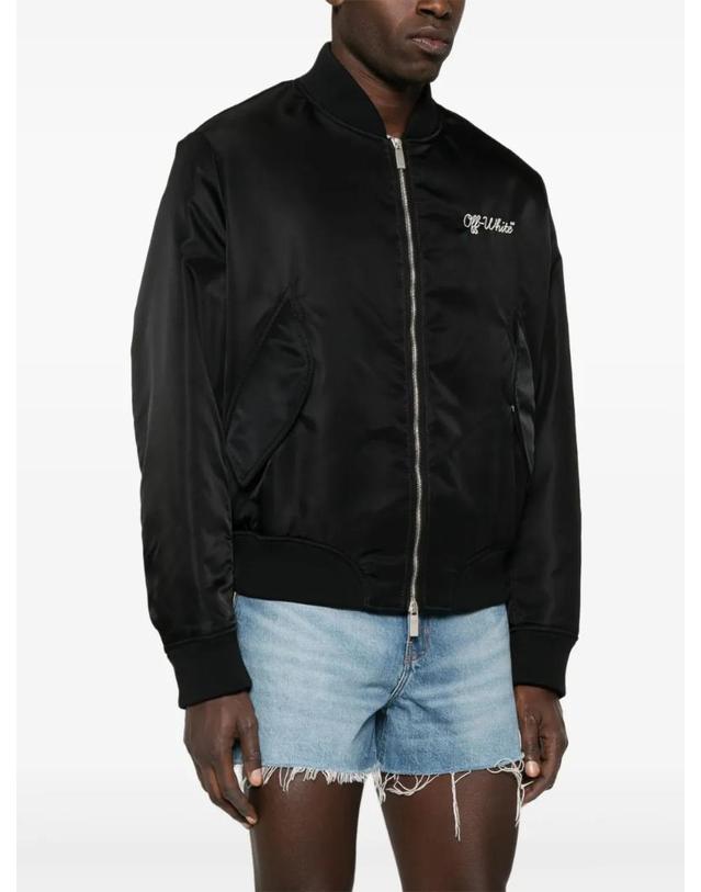 오프화이트 [해외직구] 26 FW 오프화이트 스크립트 NYL 봄버 재킷 OMEH05EC99FAB0011001 TP460161104 착용컷