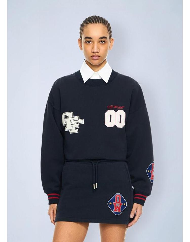 오프화이트 [해외] 26 FW 오프화이트 여성 Royal Patch Crop Sweatshirt 2BA07ES26FLE001W932 TP876790562 DBCDXX10895