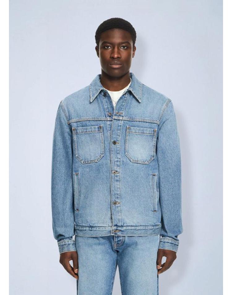 [해외] 26 FW 오프화이트 남성 Half Arrow Denim Skate Jacket 44MYE09QS26D002400 TP876918474 DBCDXX10929
