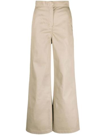 [해외직구] 23FW 팜엔젤스 베이지 와이드 팬츠 with Concealed Fastening in 폴리에스터 블렌드 워먼 PWCA105S23FAB0016101 TP577849404