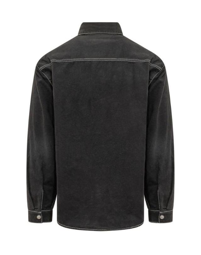팜엔젤스 [해외직구] 팜 엔젤스 클래식 로고 루즈핏 데님 셔츠 PMYD024S26DEN001 1003 TP979843427 착용컷
