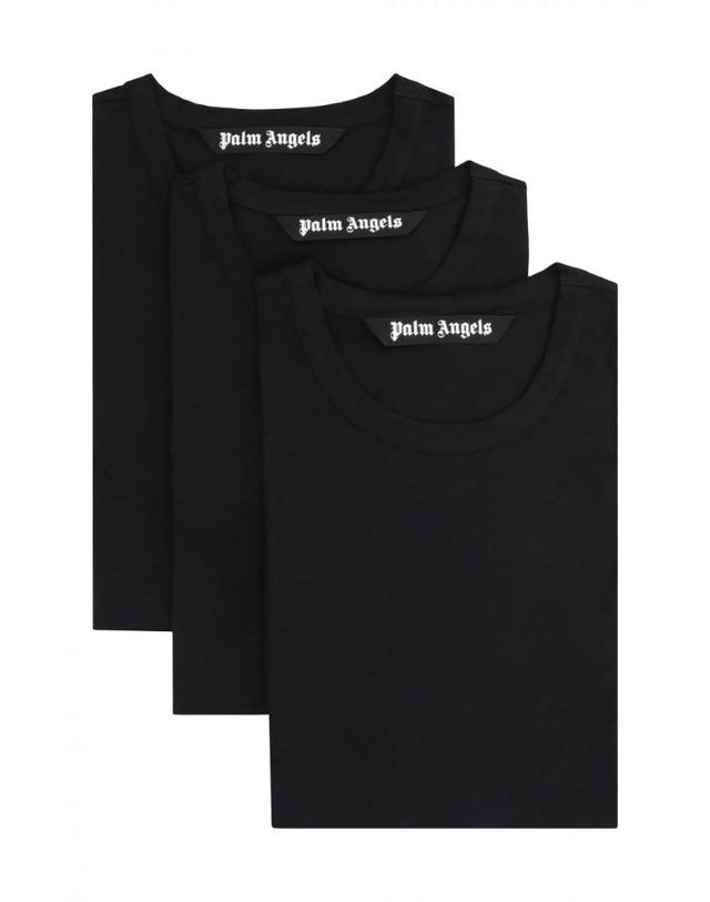 팜엔젤스 [해외직구] 25FW 팜엔젤스 셋 of three 크루 넥 t 셔츠 in 코튼 PMUG002C99FAB0011010 TP580089121 착용컷