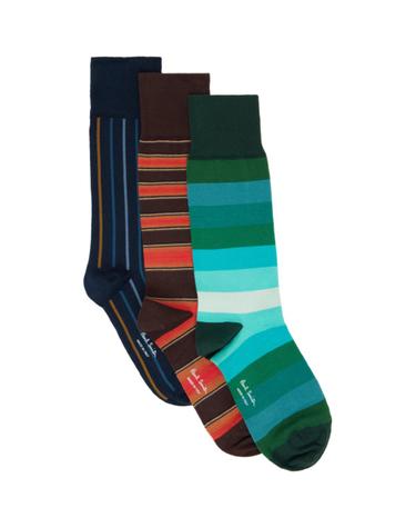 [해외직구] 폴스미스 멀티컬러 스트라이프 양말 세트 M1A SOCK W3PK6 1A TP878022797