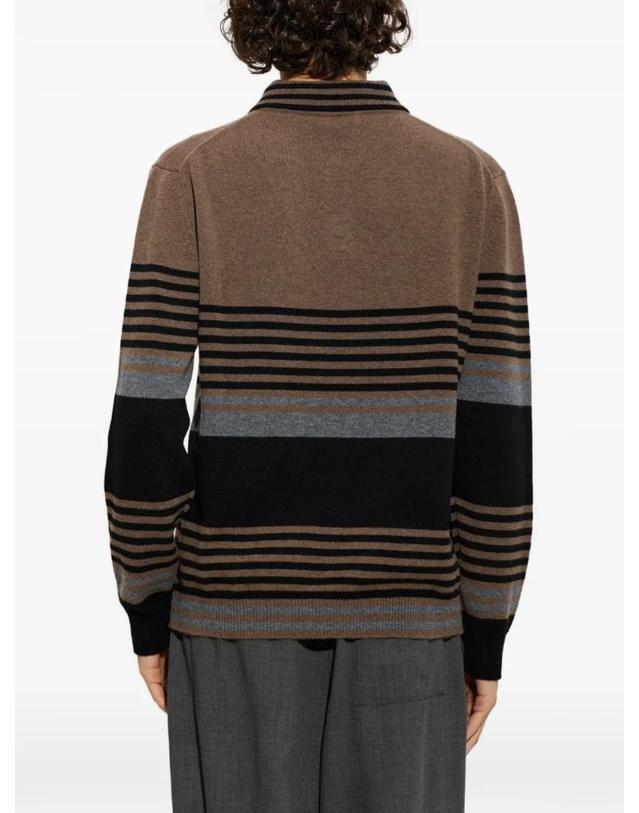 폴스미스 [해외직구] 26 FW 폴스미스 light brown Stripe cashmere polo sweater M1R994ZW03255 TP459366561 착용컷