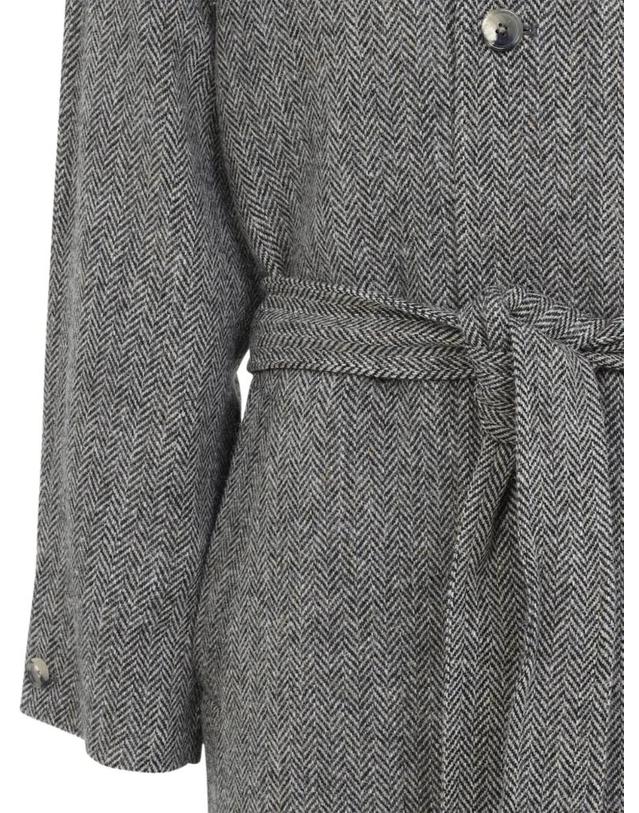 폴스미스 [해외직구] 26 FW 폴스미스 해리스 트위드 헤링본 라이트 브라운 벨트 코트 M1RA259W03205 TP459254305 착용컷
