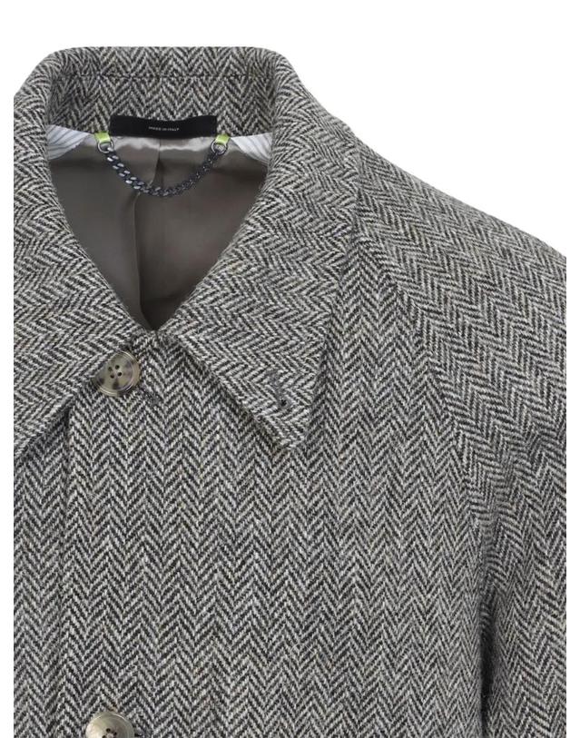 폴스미스 [해외직구] 26 FW 폴스미스 해리스 트위드 헤링본 라이트 브라운 벨트 코트 M1RA259W03205 TP459254305 착용컷