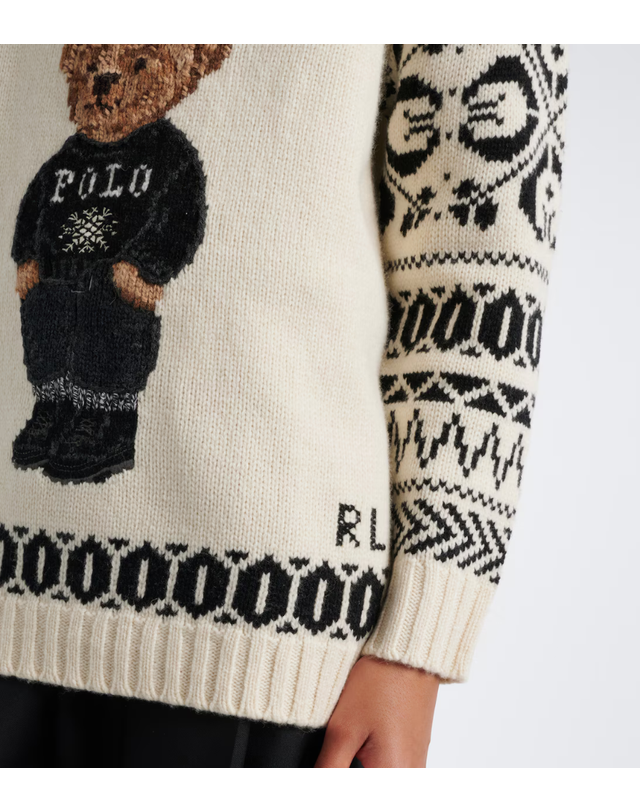 폴로 랄프로렌 [해외직구] 26 FW 폴로 랄프로렌 Polo Bear 울 캐시미어 스웨터 TP581852095 착용컷