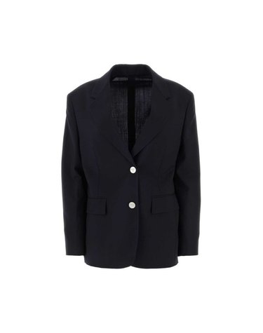 [해외직구] 26 FW 프라다 싱글 브레스티드 테일러드 울 블렌드 블레이저 자켓 P573NS23113C6