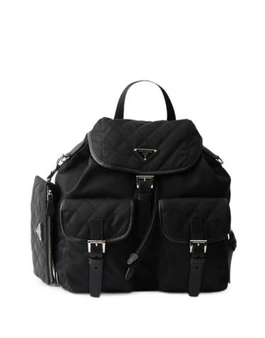 [해외직구] 26 FW 프라다 medium quilted Re Nylon backpack with 사피아노 leather trim 1BZ811VOTN2ZSI TP456212822