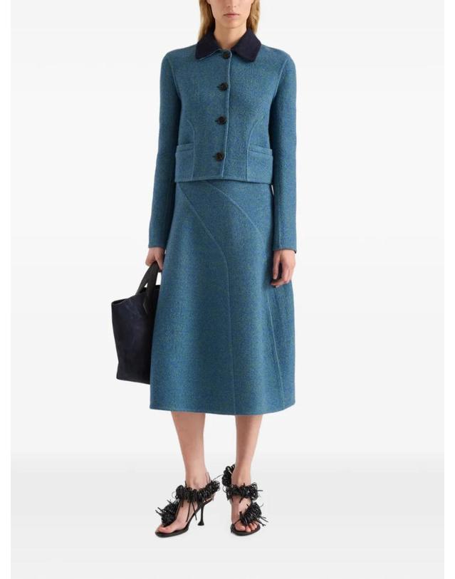 프로엔자슐러 [해외직구] 26 FW 프로엔자슐러 Gaelle skirt in double face melange outerwear R2645000AW174 TP458293918 착용컷