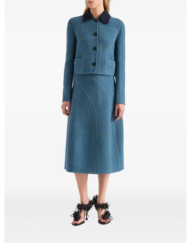 프로엔자슐러 [해외직구] 26 FW 프로엔자슐러 Gaelle skirt in double face melange outerwear R2645000AW174 TP458293918 착용컷