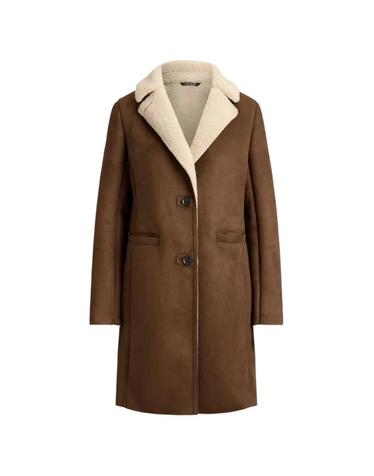 [해외직구] 26 FW 로렌랄프로렌 시어링 이펙트 노치드 라펠 코트 297P04121003 TP459263942