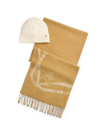 [해외직구] 26 FW 로렌랄프로렌 Polo Pony embroidered beanie hat and scarf set 454P23530 TP459276199