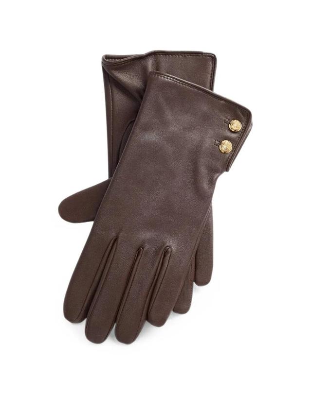 로렌 바이 랄프 로렌 [해외직구] 26 FW 로렌랄프로렌 button detail leather gloves 454833083002 TP459165299 착용컷