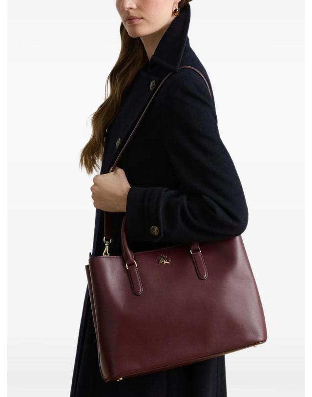 로렌 바이 랄프 로렌 [해외직구] 26 FW 로렌랄프로렌 large Marcy logo plaque leather tote bag 431876724029 TP459397315 착용컷