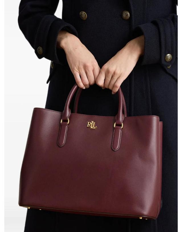 로렌 바이 랄프 로렌 [해외직구] 26 FW 로렌랄프로렌 large Marcy logo plaque leather tote bag 431876724029 TP459397315 착용컷