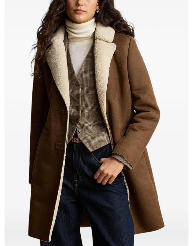 로렌 바이 랄프 로렌 [해외직구] 26 FW 로렌랄프로렌 shearling effect notch lapel coat 297P04121003 TP459263942 착용컷