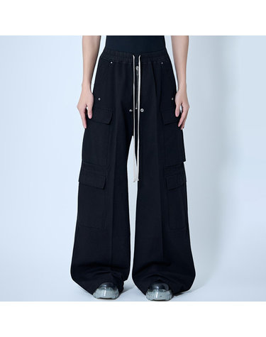 [해외직구] 26 FW 릭오웬스 다크쉐도우 Jumbo Belas 점보 더블 카고 팬츠 블랙 DU01F4398 CVS 09